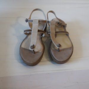 NWT Womens Klik "Panzi" Beige Suede Thong Sandals Sz 6 *